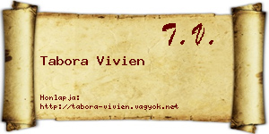 Tabora Vivien névjegykártya